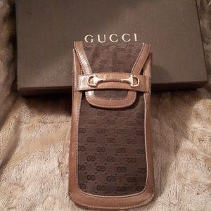 SOLD****Vintage Gucci Horsebit Eye/sunglass case.